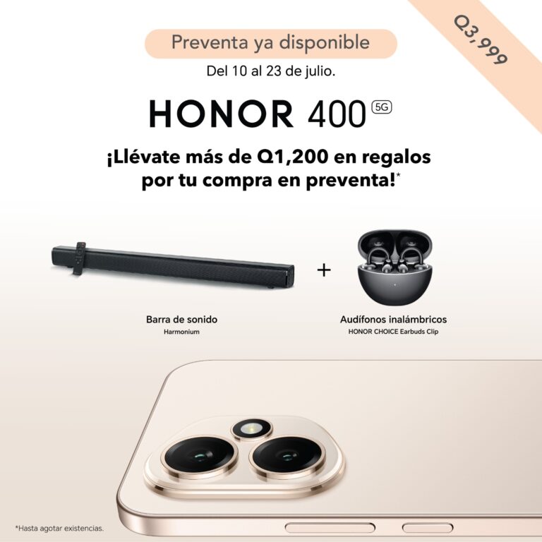 HONOR lanza en preventa el nuevo celular 400 eestándar y 400 PRO.