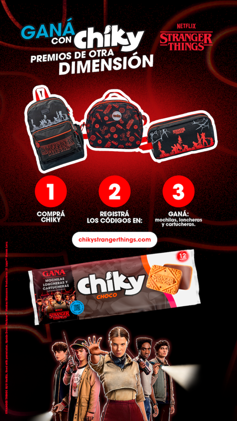 Chiky se vuelve a inspirar en Stranger Things para una nueva y exclusiva promoción en este regreso a clases