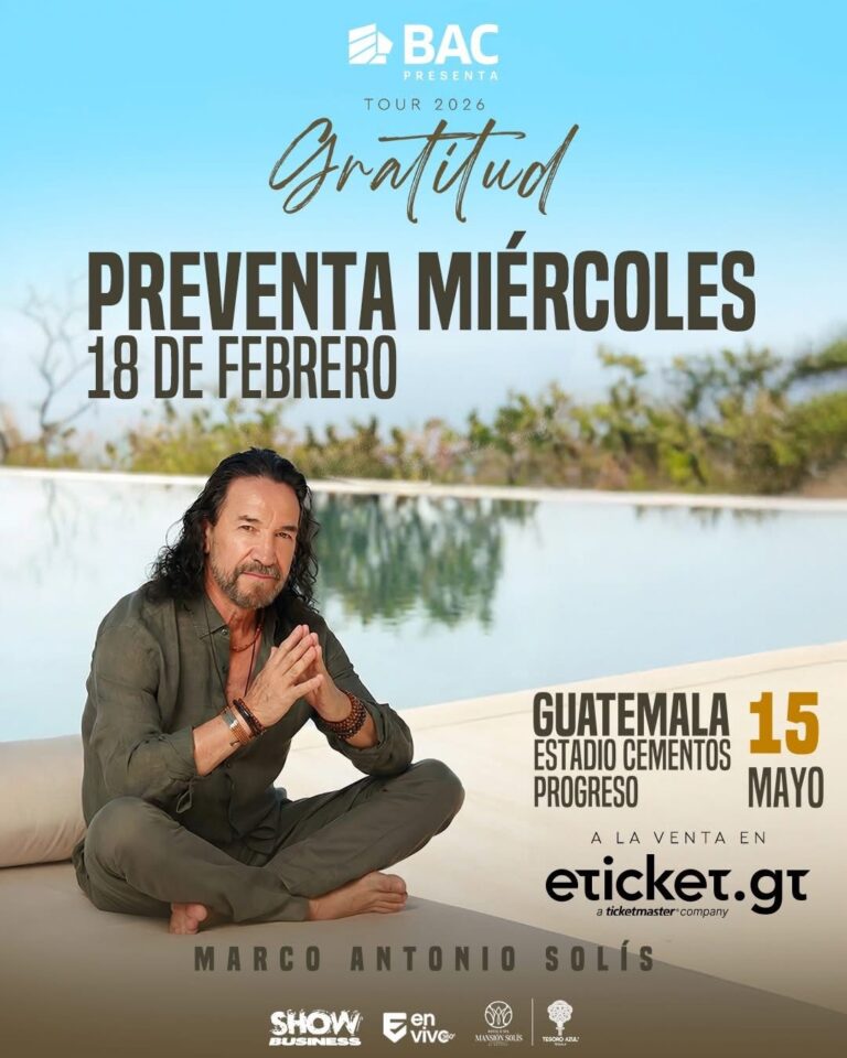 El concierto de Marco Antonio Solís en Guatemala 2026 para celebrar la vida